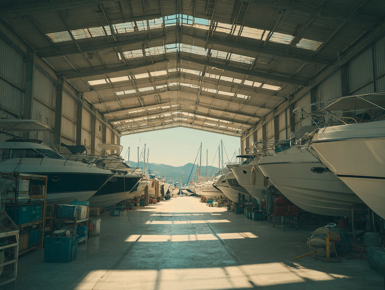 Secure boat storage and marina services